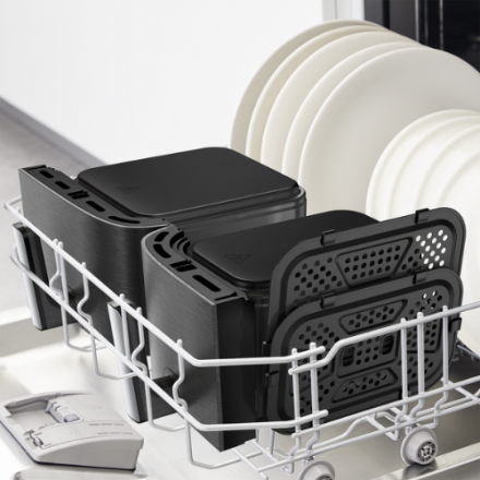 Karstā gaisa friteris Tefal Dual Easy Fry XXL