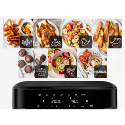 Karstā gaisa friteris Tefal Dual Easy Fry XXL